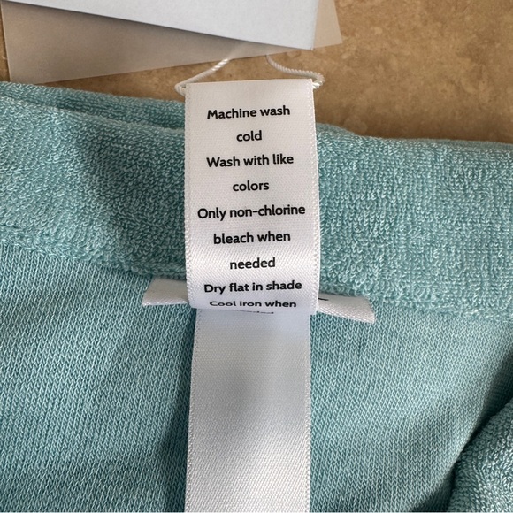 Andie Swim Light Blue Short Sleeve Collar Button Up Shorts Romper Womens Size S - Picture 16 of 16